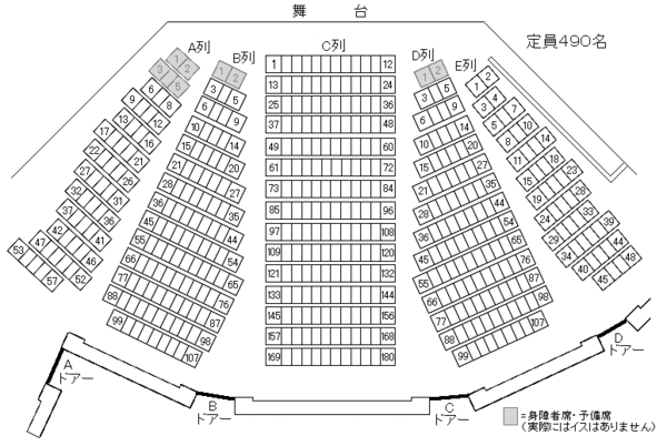 イラスト：市民ホール座席表