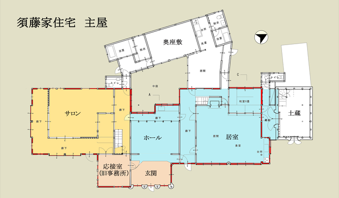 須藤家住宅 主屋平面図