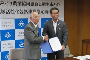 写真:調印式の様子