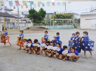 運動会 5歳児荒馬の写真