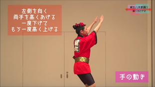 桐生八木節手踊りの手の動き