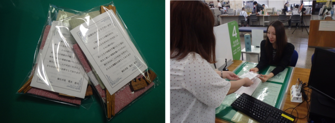 木製品、贈呈時写真