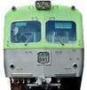 写真:デハ717(黄緑)