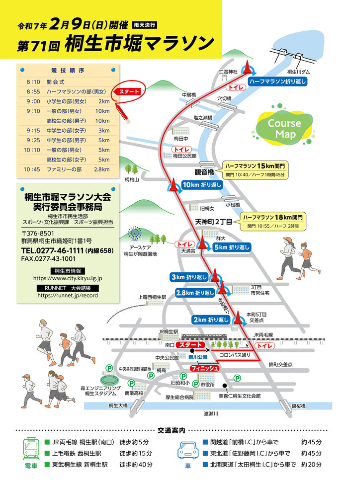 イラスト：マラソンコース図