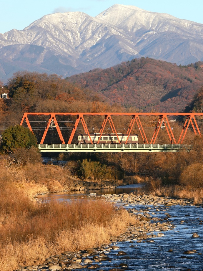 写真:渡良瀬川と赤城山