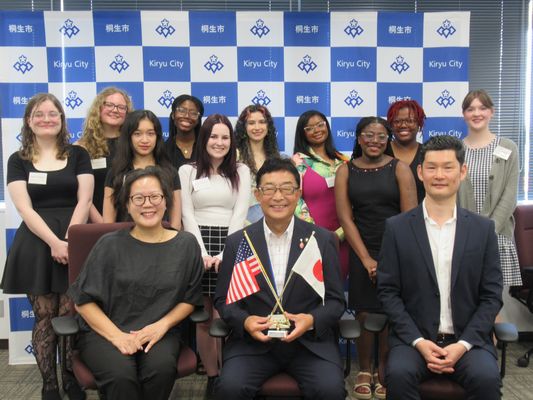 写真：令和7年度コロンバス州立大学学生来桐様子